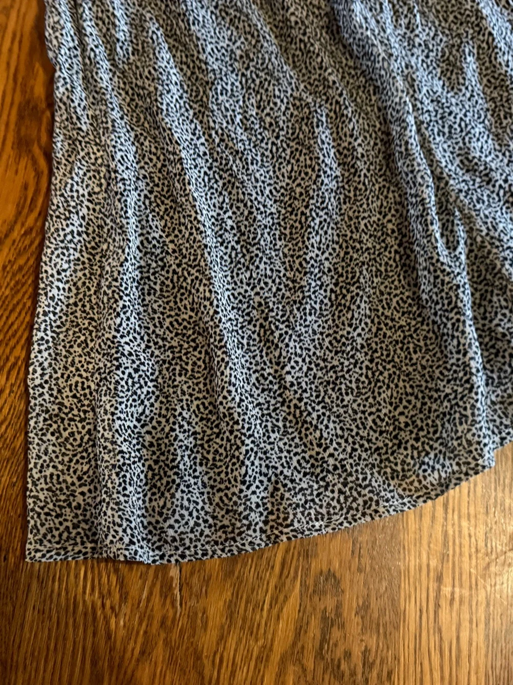 Sienna Sky Gray Black Animal Print Mini Skirt Women's Medium Elastic Waist